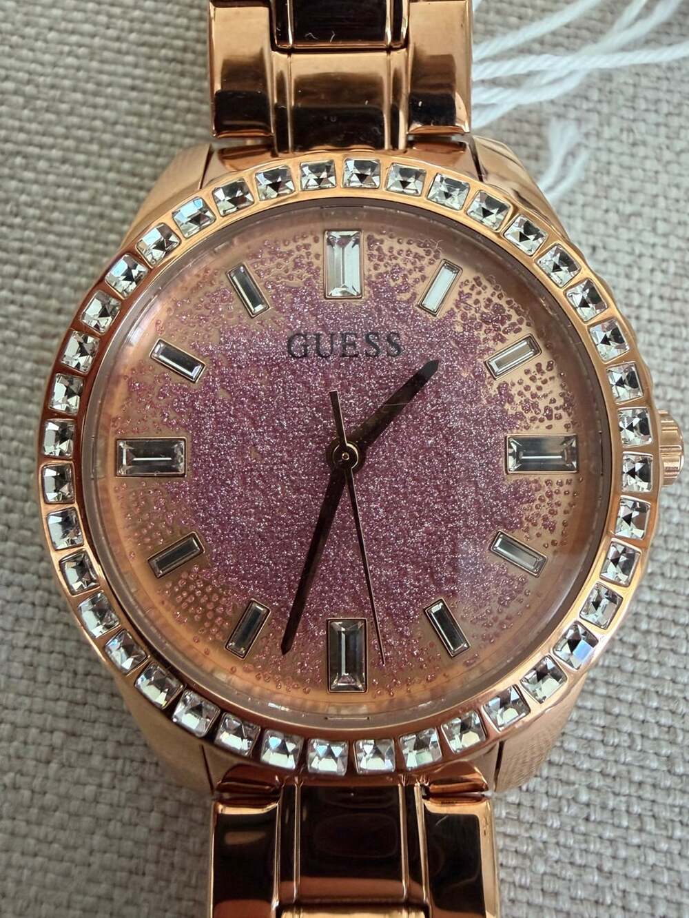 Guess Glitter Burst GW0405L3 Watch Rose Gold Stainless Steel Crystal Bezel